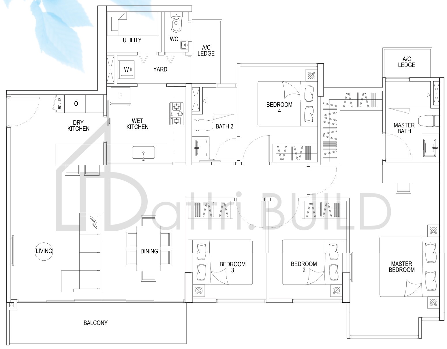 THE RAINFOREST C2b floorplan (watermarked)