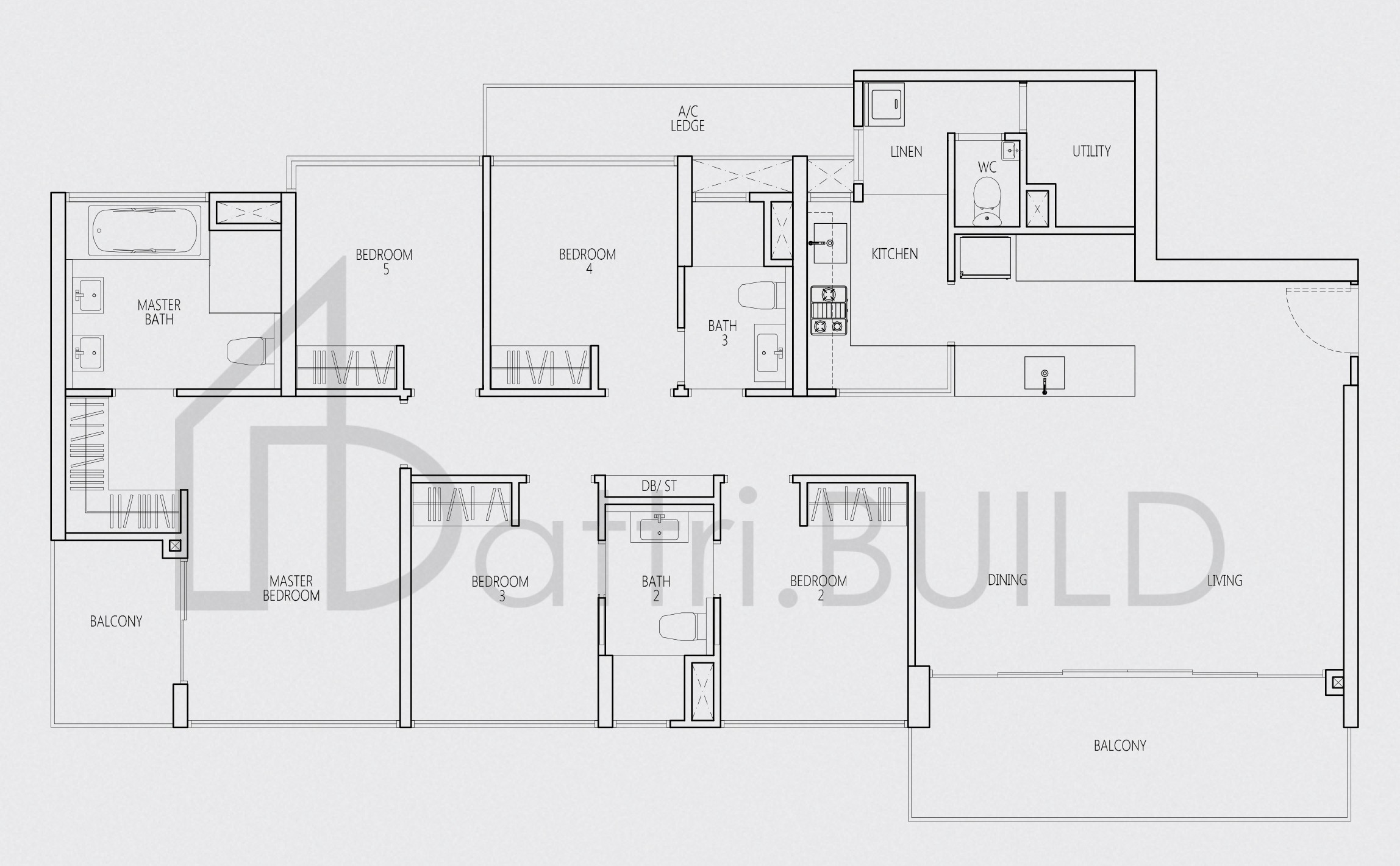 Q BAY RESIDENCES E floorplan (watermarked)