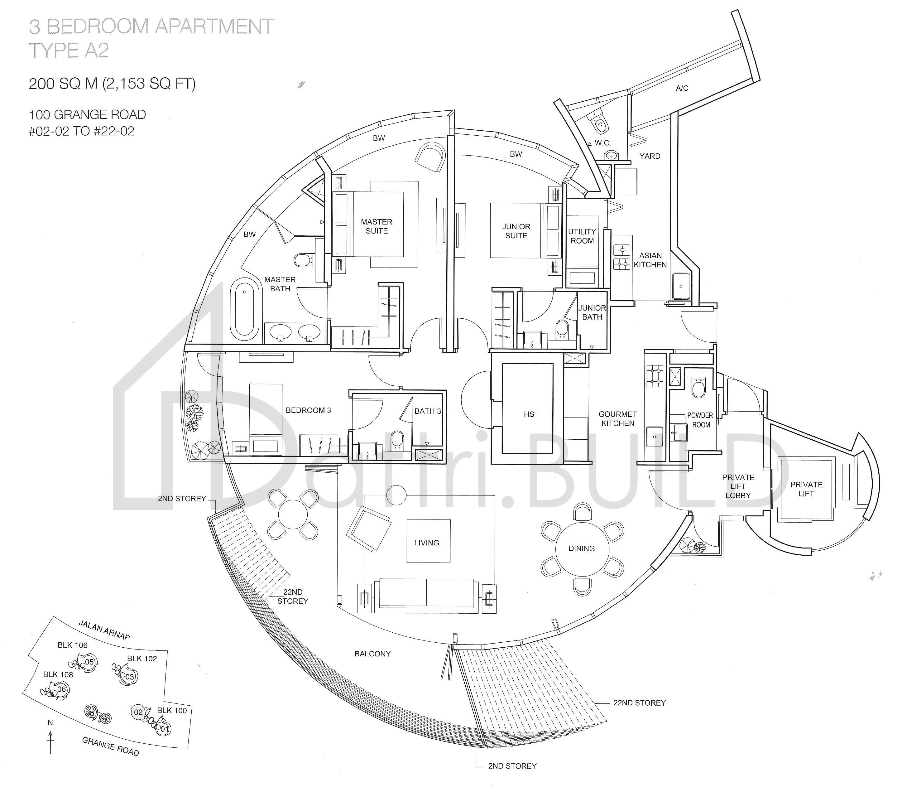 CLIVEDEN AT GRANGE A2 floorplan (watermarked)