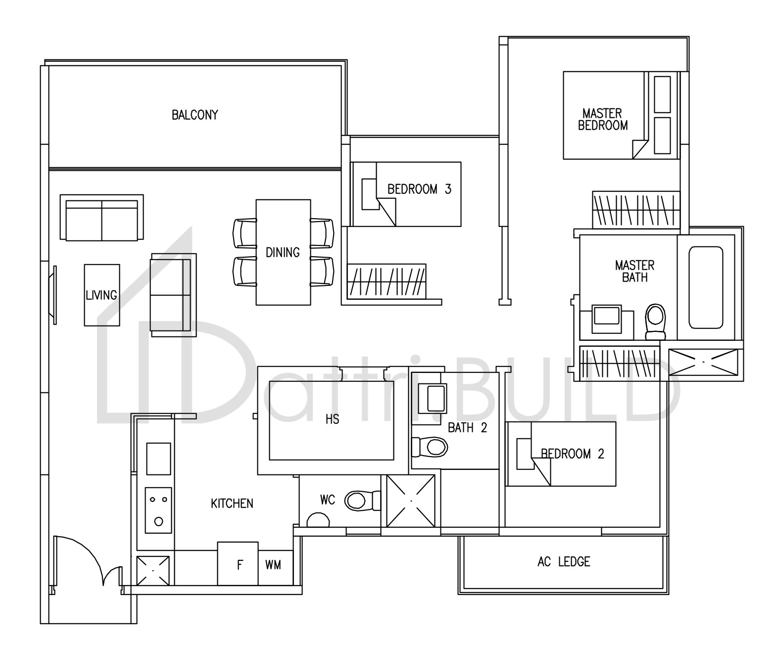 AUSTVILLE RESIDENCES B1 floorplan (watermarked)
