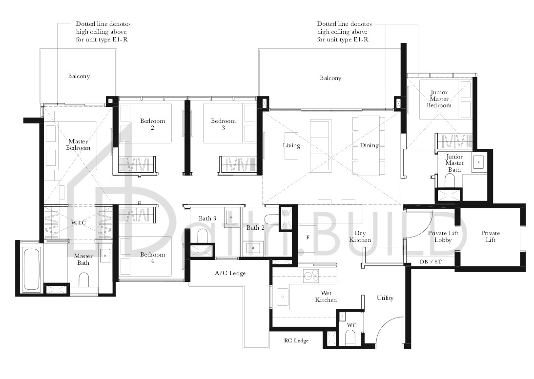 THE GARDEN RESIDENCES E1 floorplan (watermarked)