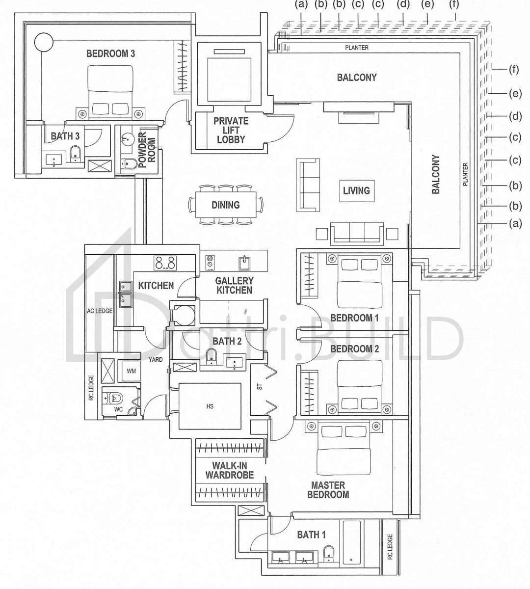 PATERSON SUITES B1 floorplan (watermarked)
