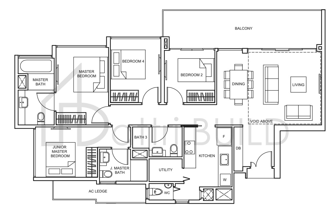 THE GLADES D1 floorplan (watermarked)