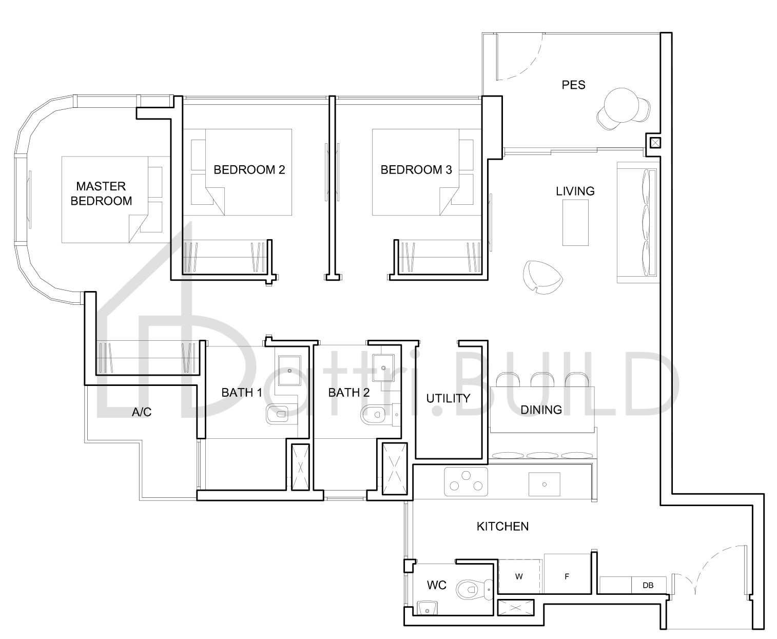 HIGH PARK RESIDENCES 3D2-P floorplan (watermarked)