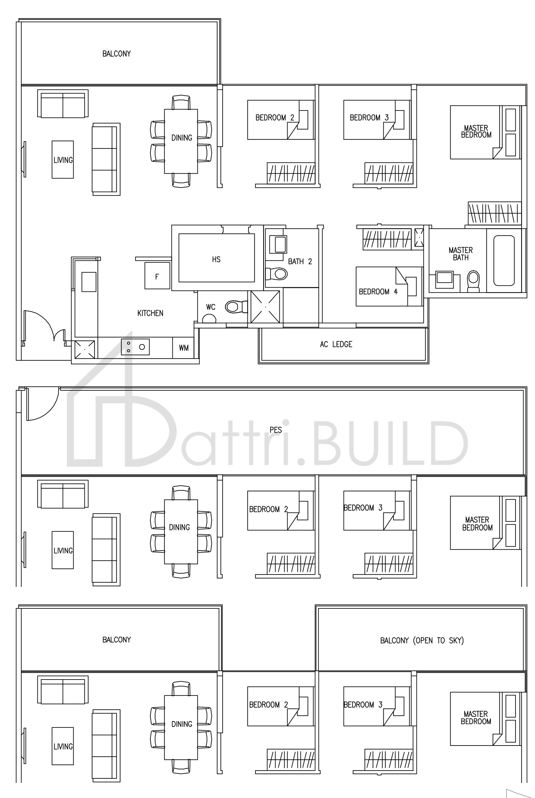 AUSTVILLE RESIDENCES D1B floorplan (watermarked)