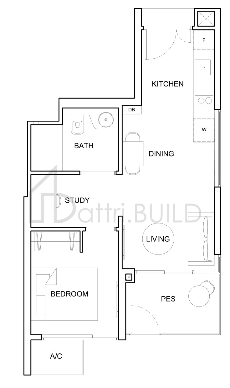 HIGH PARK RESIDENCES 1S2-P floorplan (watermarked)