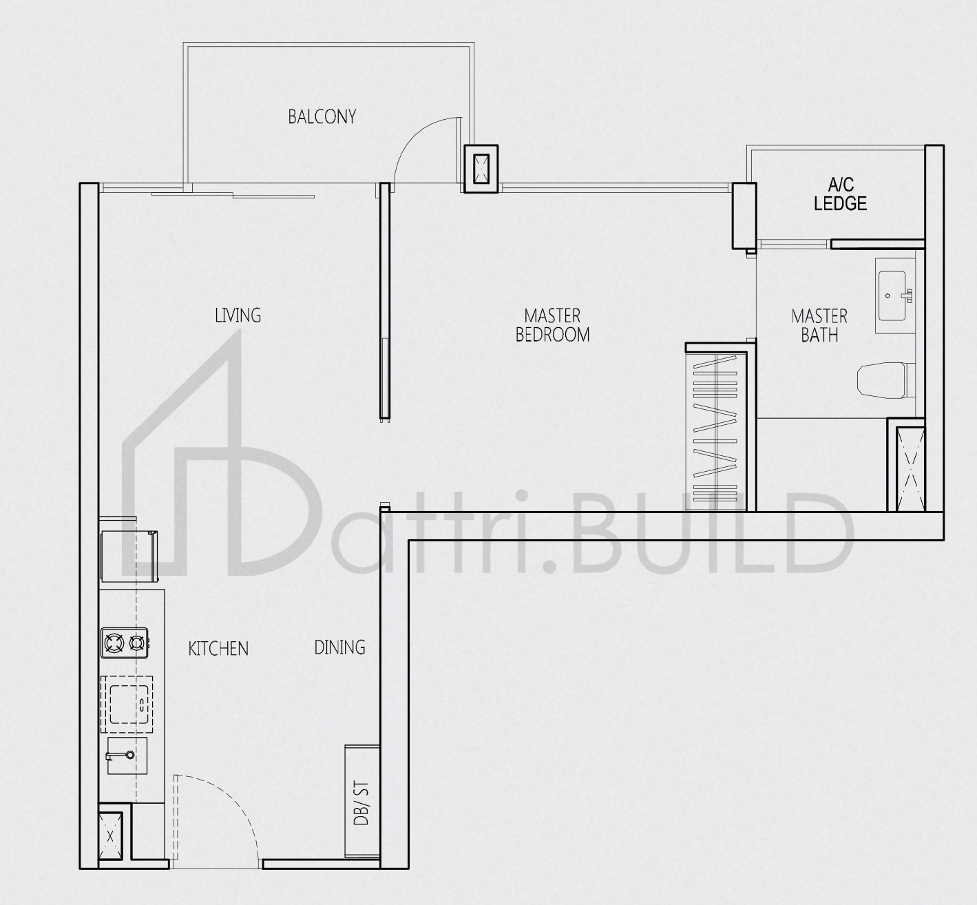 Q BAY RESIDENCES A floorplan (watermarked)