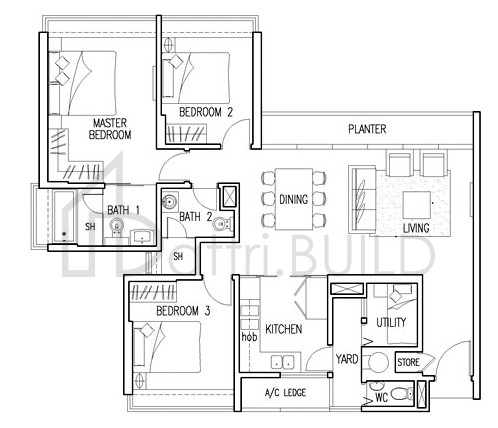CAIRNHILL RESIDENCES C4 floorplan (watermarked)
