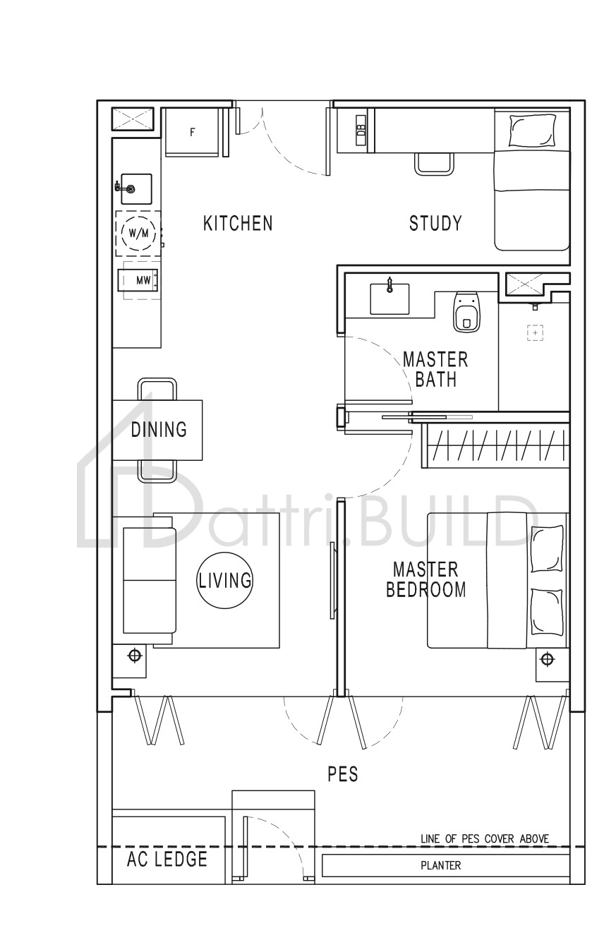 POLLEN & BLEU SH1 floorplan (watermarked)