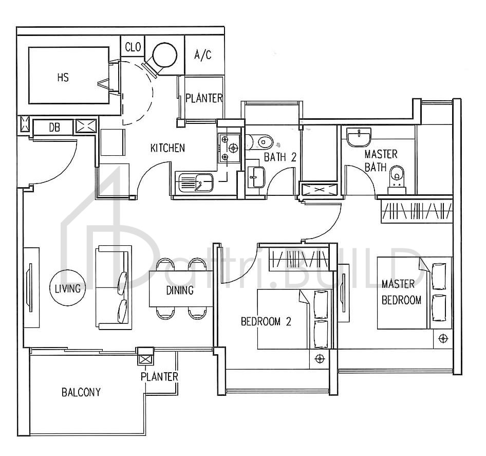 THE INFINITI A1 floorplan (watermarked)