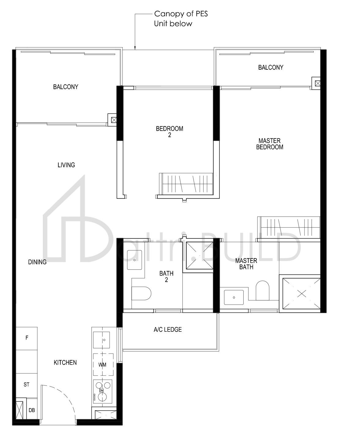 DAINTREE RESIDENCE B4c floorplan (watermarked)