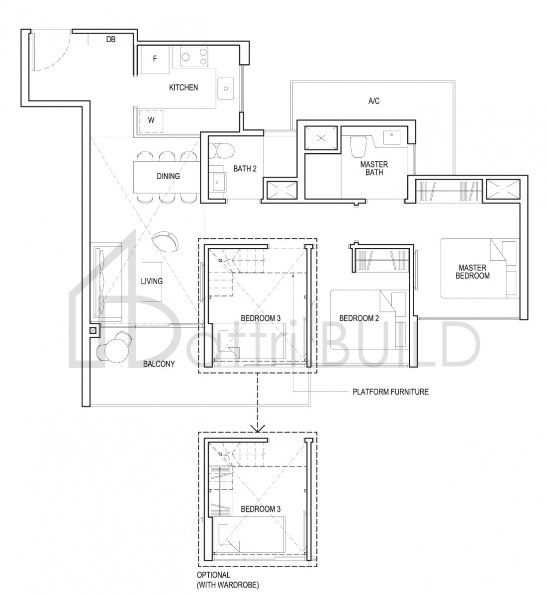 GRANDEUR PARK RESIDENCES 3c1d-ph floorplan (watermarked)