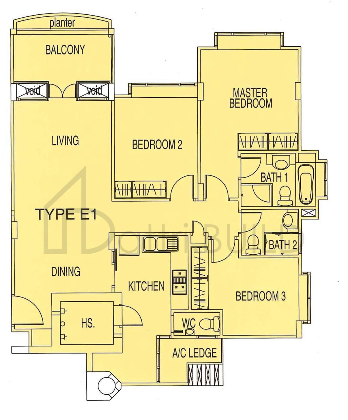 THE VINES E1 floorplan (watermarked)