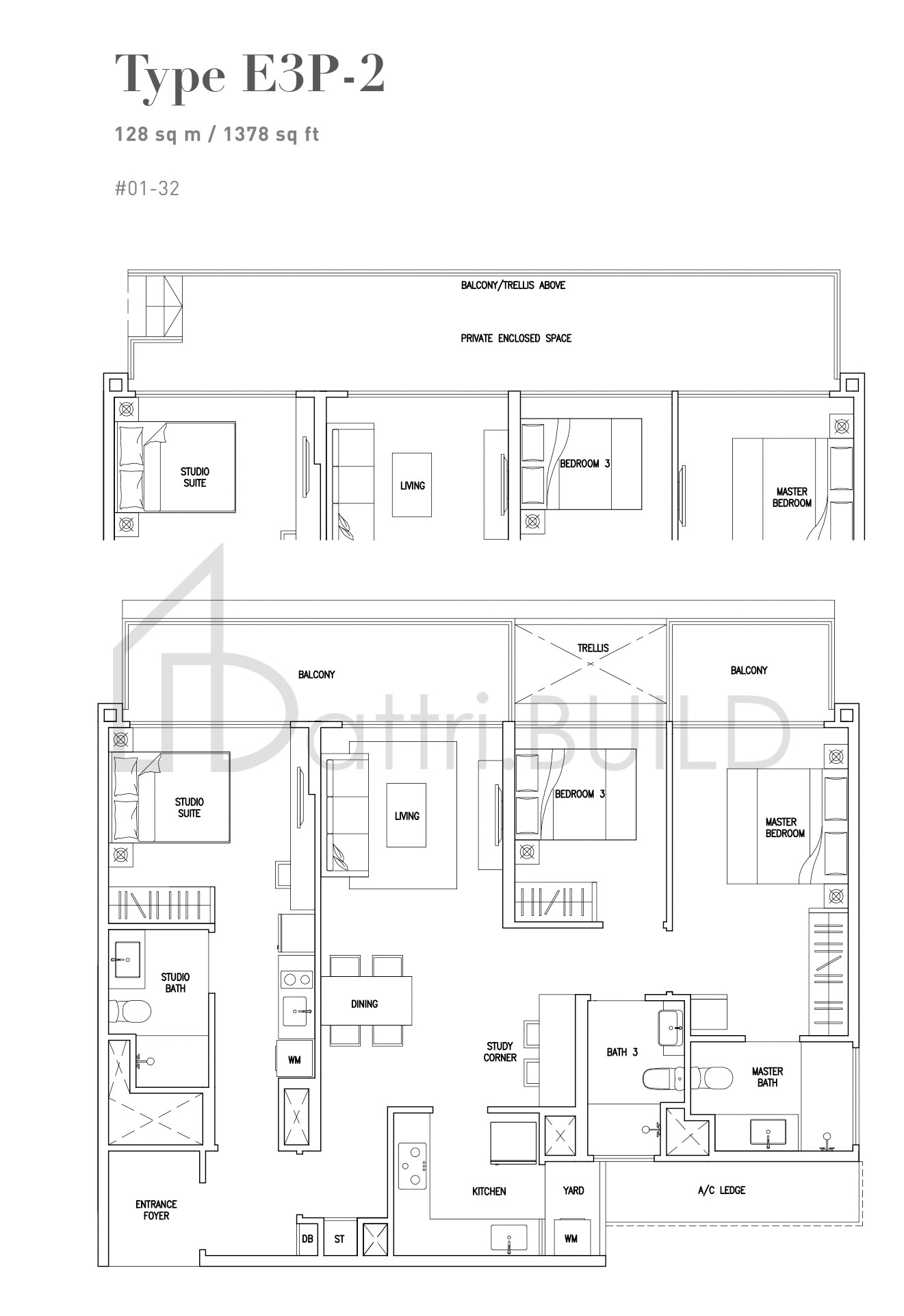 CITYLIFE@TAMPINES E3P-2 floorplan (watermarked)