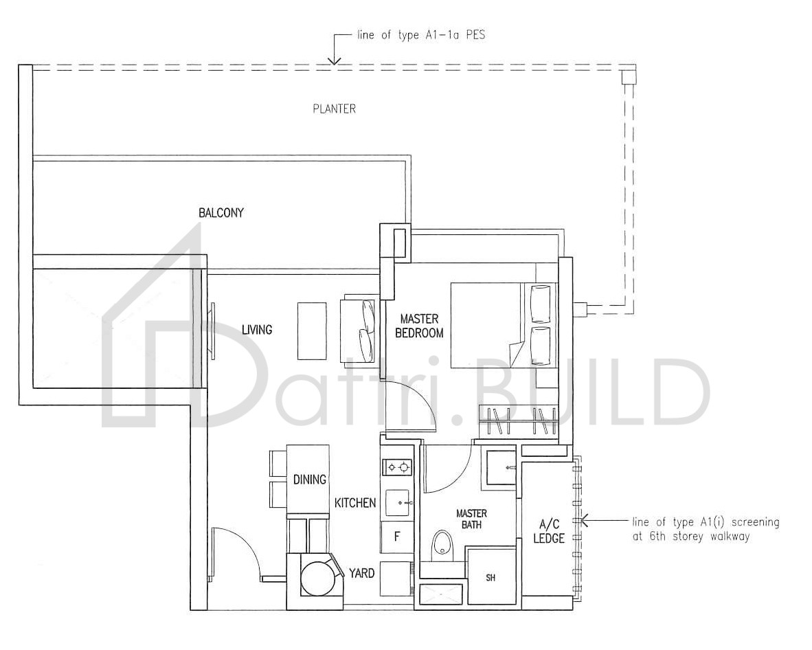 SUITES AT ORCHARD A1 & A1i floorplan (watermarked)