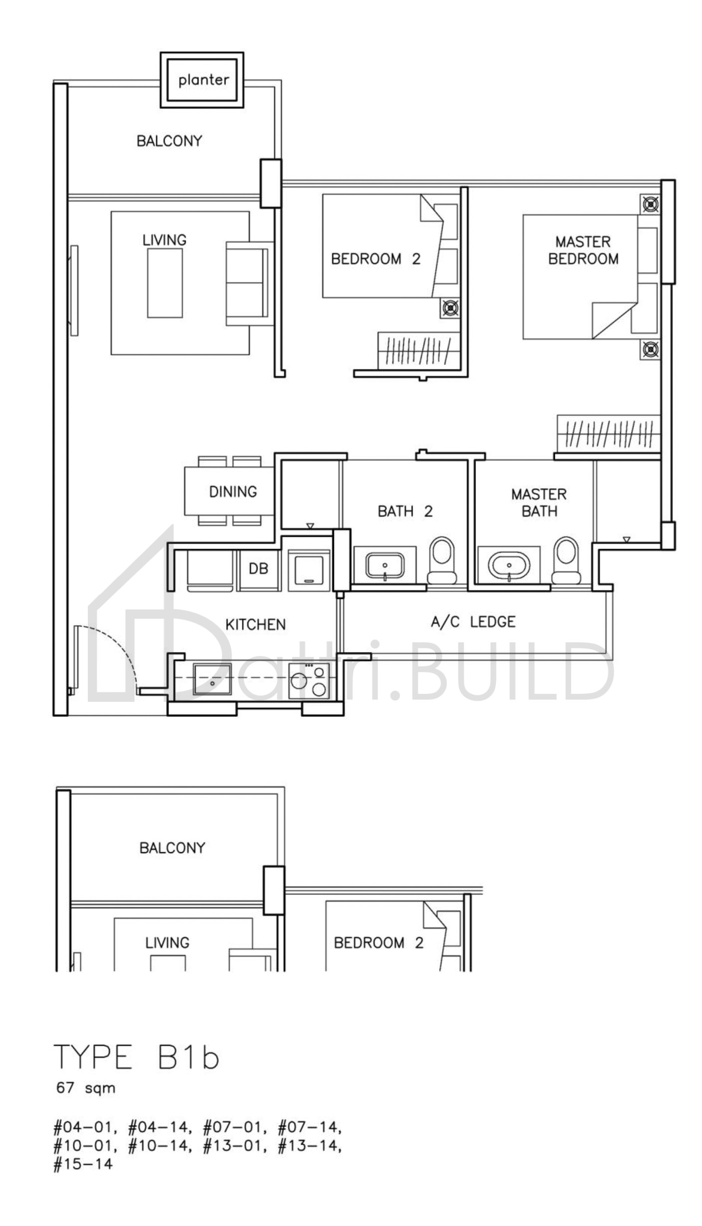 THE SANTORINI B1b floorplan (watermarked)