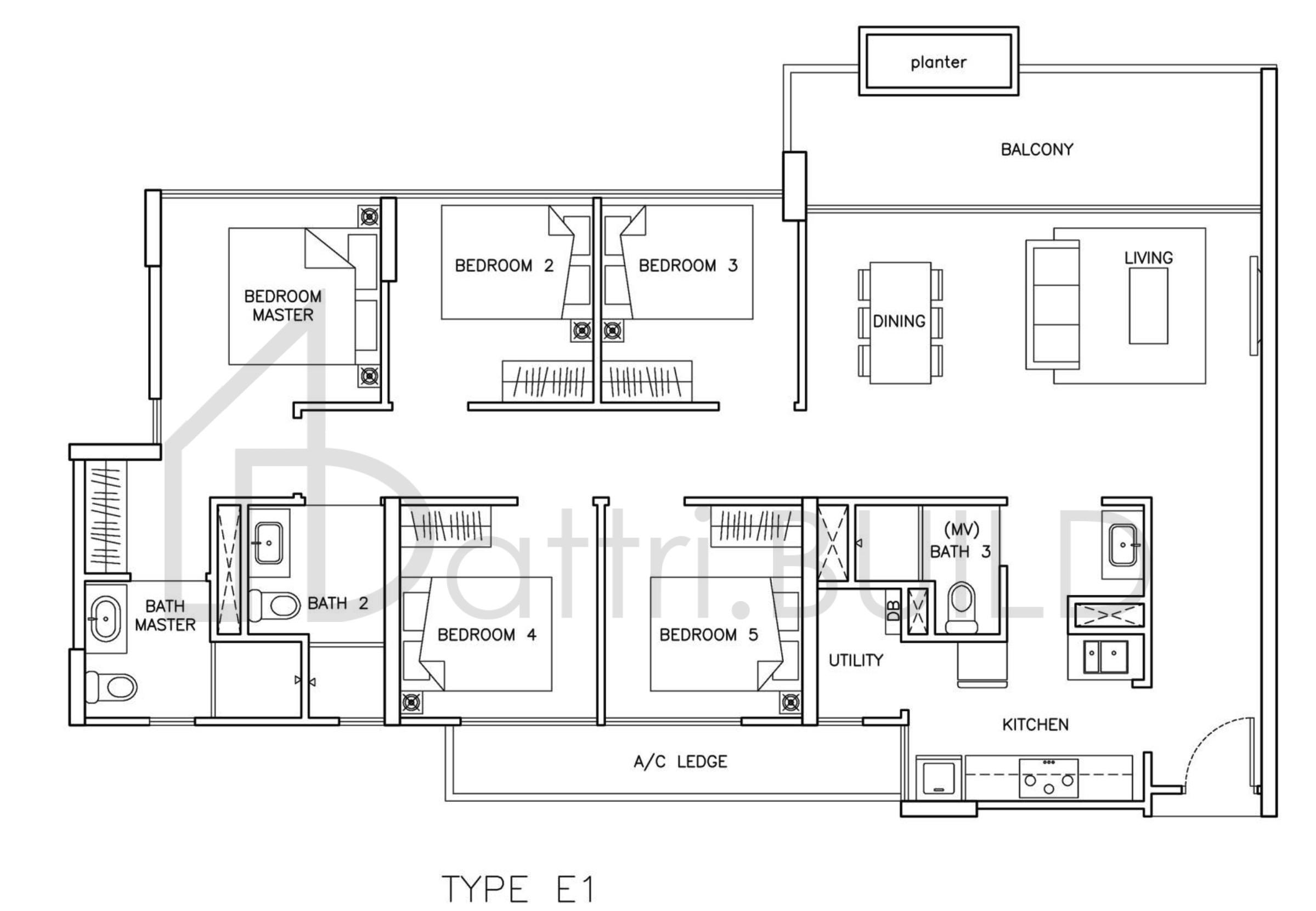 THE SANTORINI E1 floorplan (watermarked)