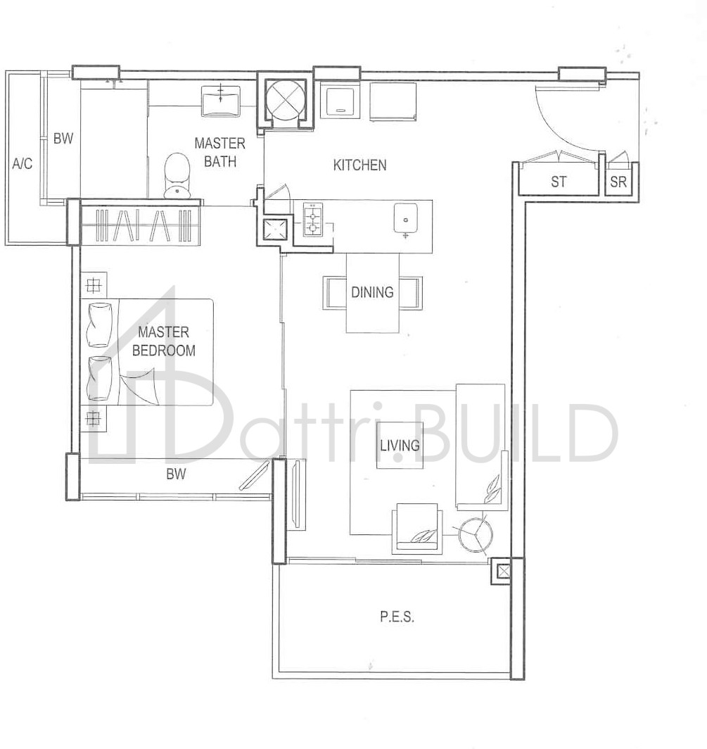 CLEMENTIWOODS CONDOMINIUM A1aP floorplan (watermarked)