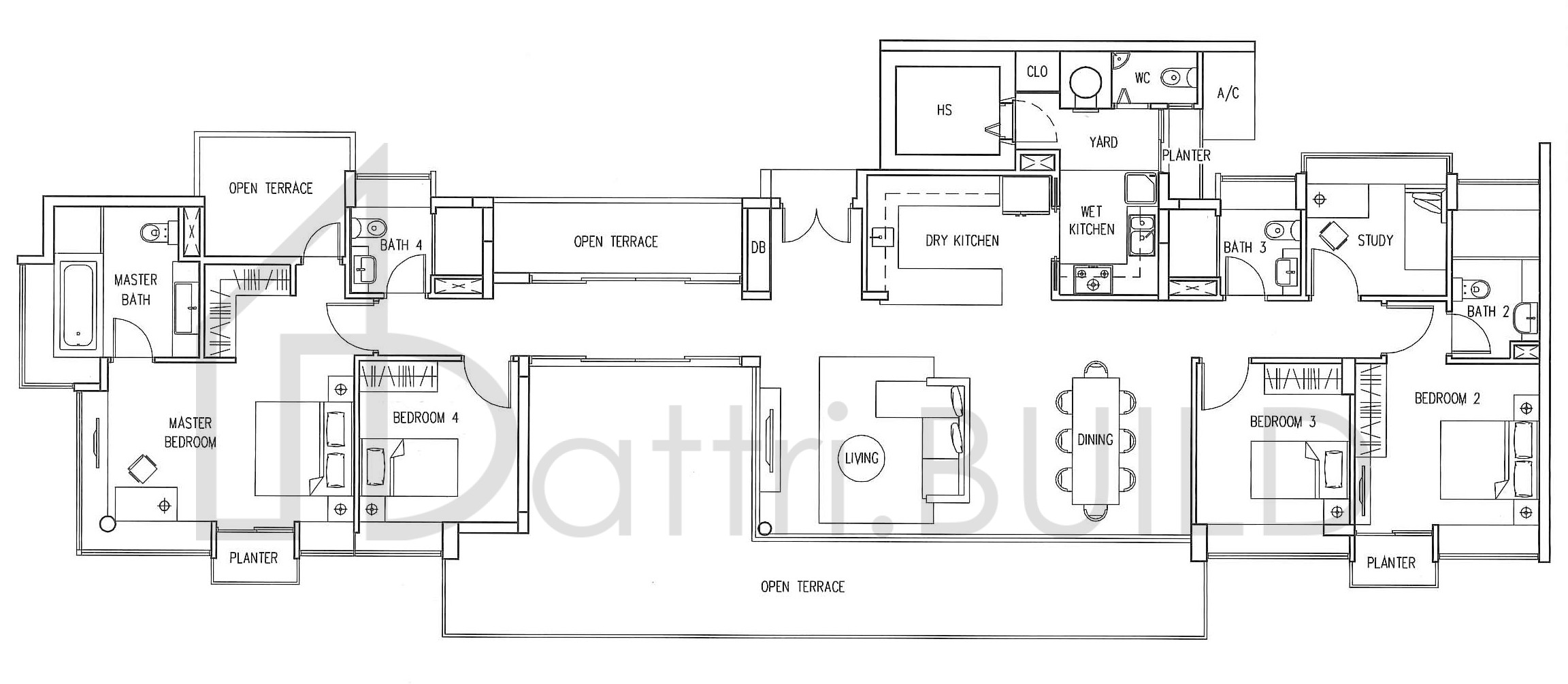 THE INFINITI PH1 floorplan (watermarked)