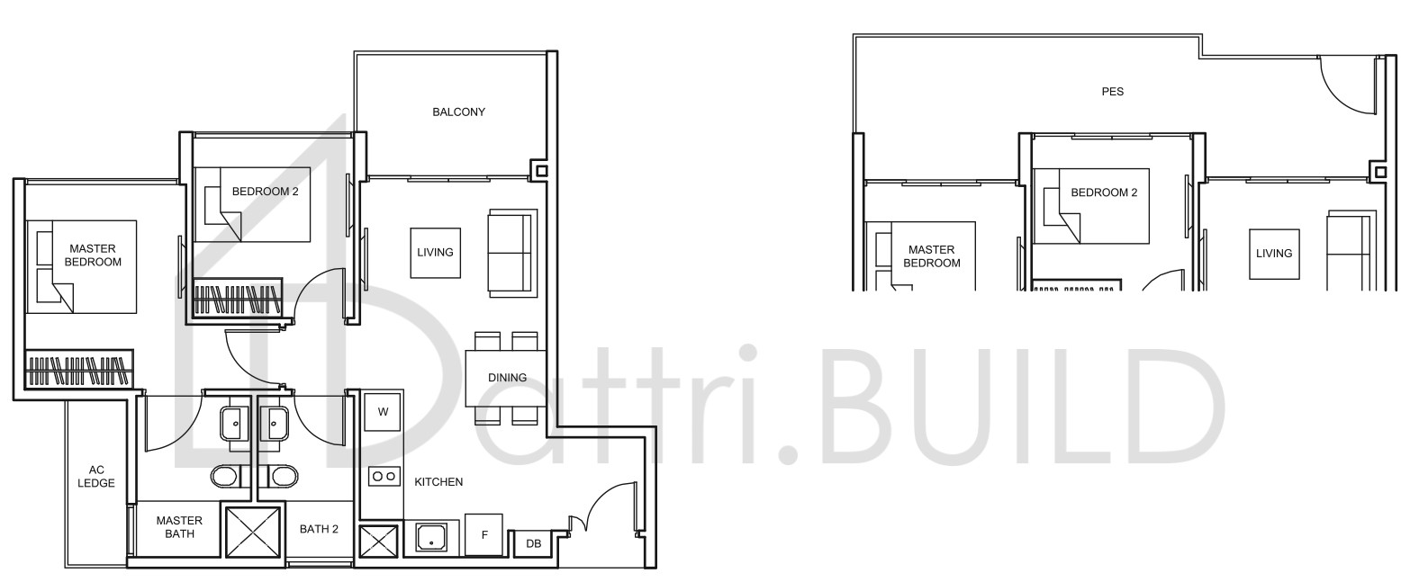 THE GLADES B9-P floorplan (watermarked)