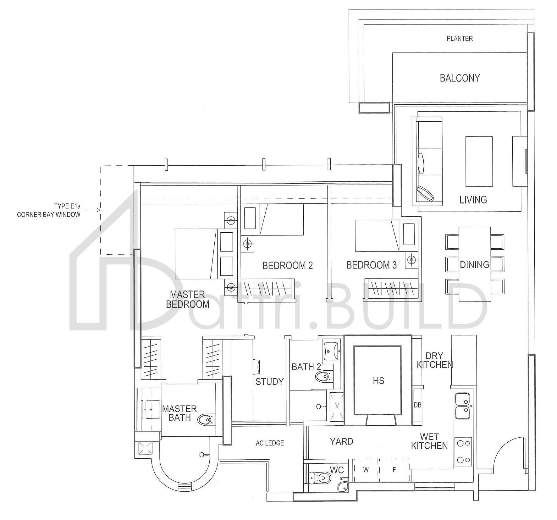 DOUBLE BAY RESIDENCES E1 floorplan (watermarked)