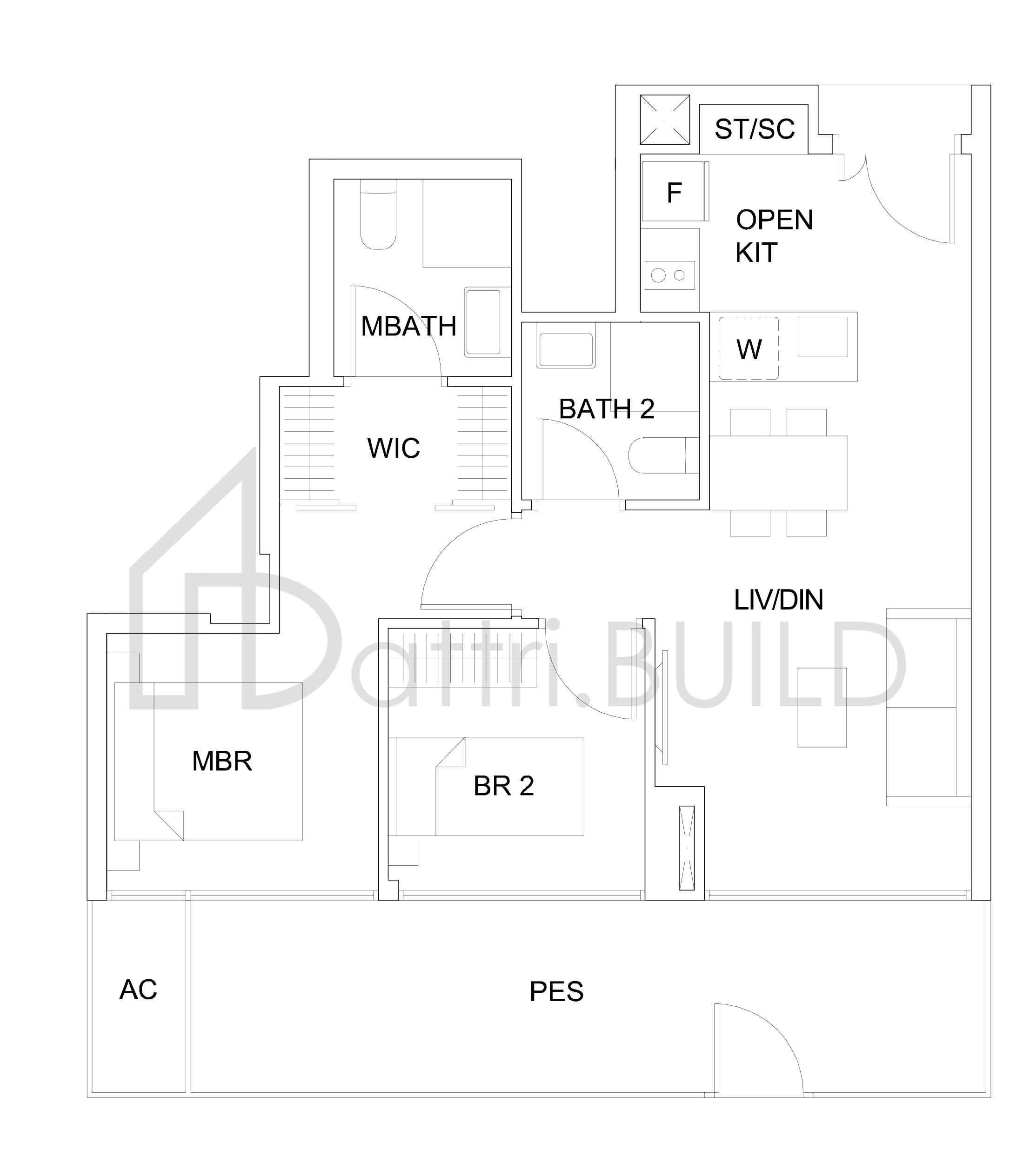 SKY VUE B1b(P)(2-br) floorplan (watermarked)