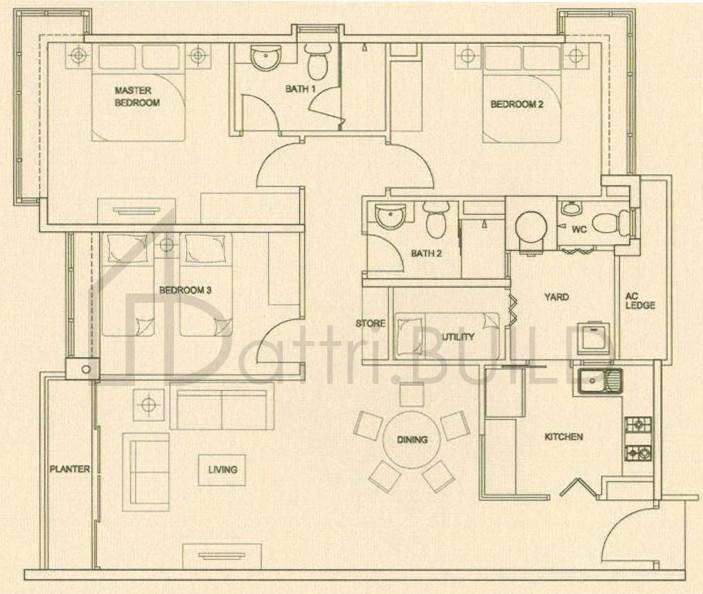 THE RAINTREE C1c floorplan (watermarked)