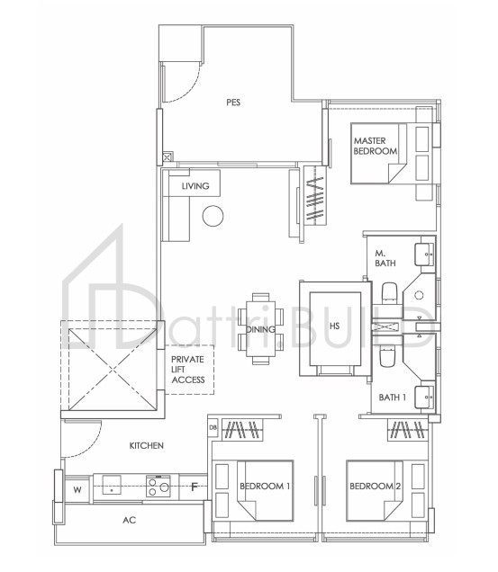 MOOI RESIDENCES C1-P floorplan (watermarked)