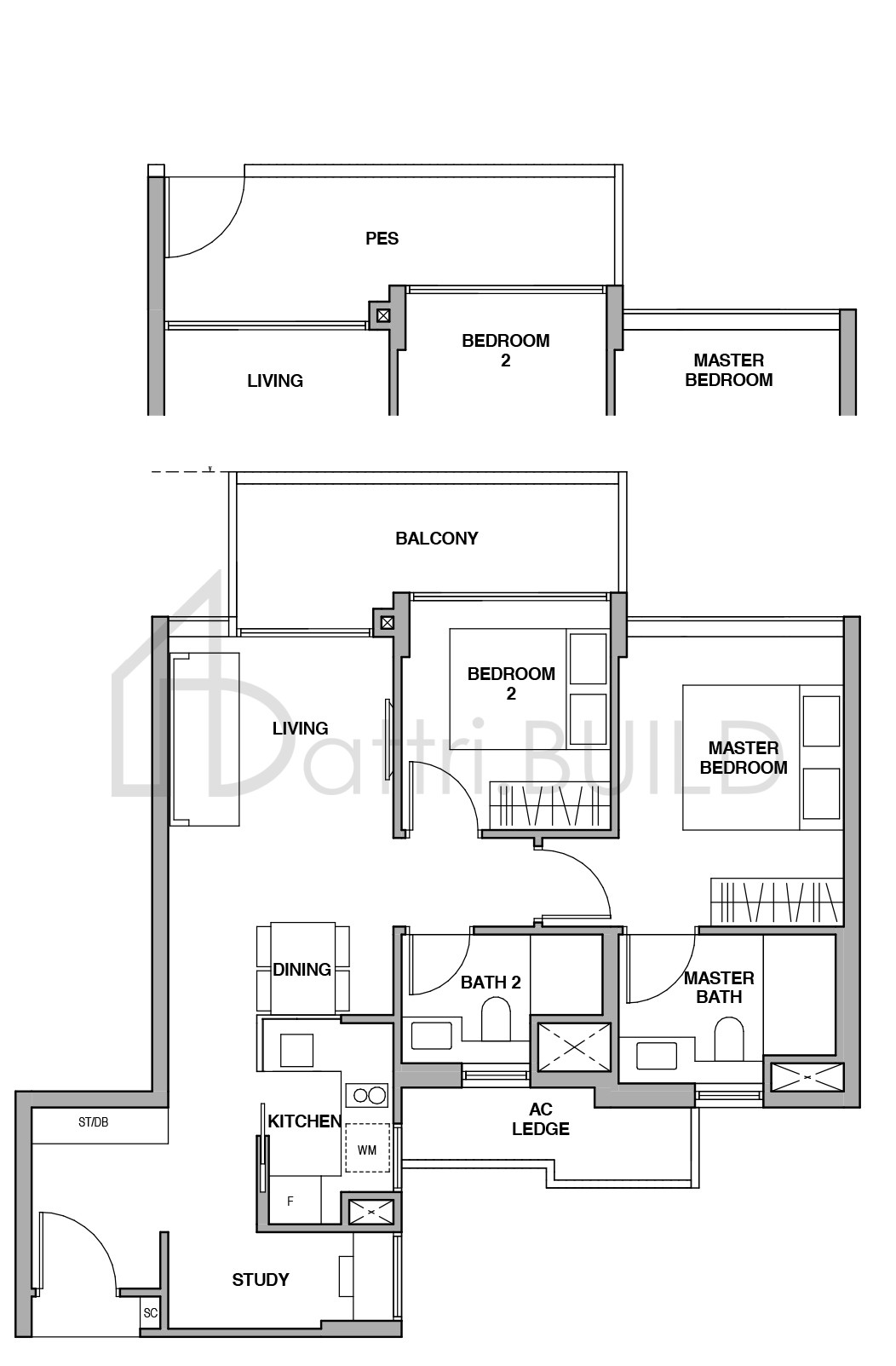 ROYALGREEN BS-2(p) floorplan (watermarked)