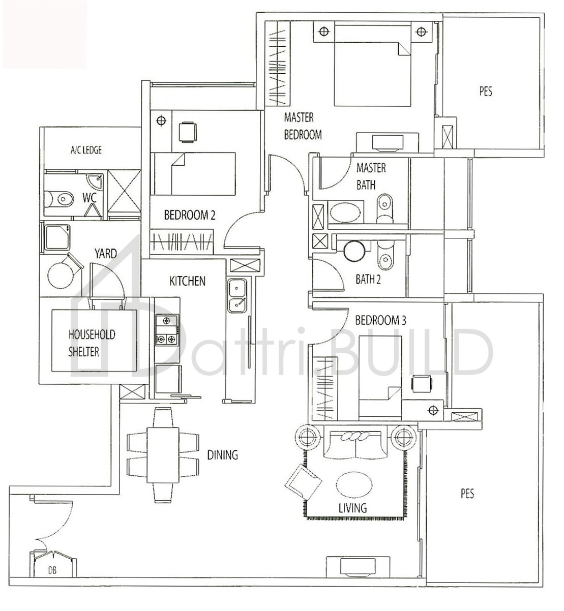 TANGERINE GROVE B2-P1 floorplan (watermarked)