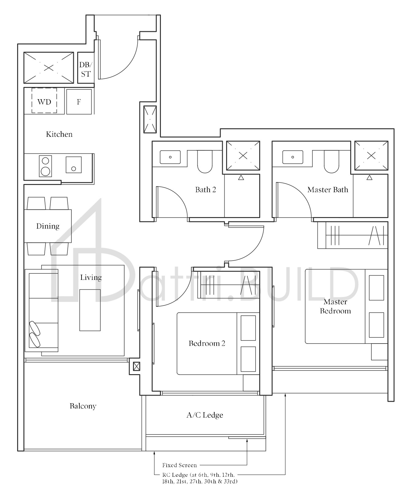 AVENUE SOUTH RESIDENCE BP2 floorplan (watermarked)
