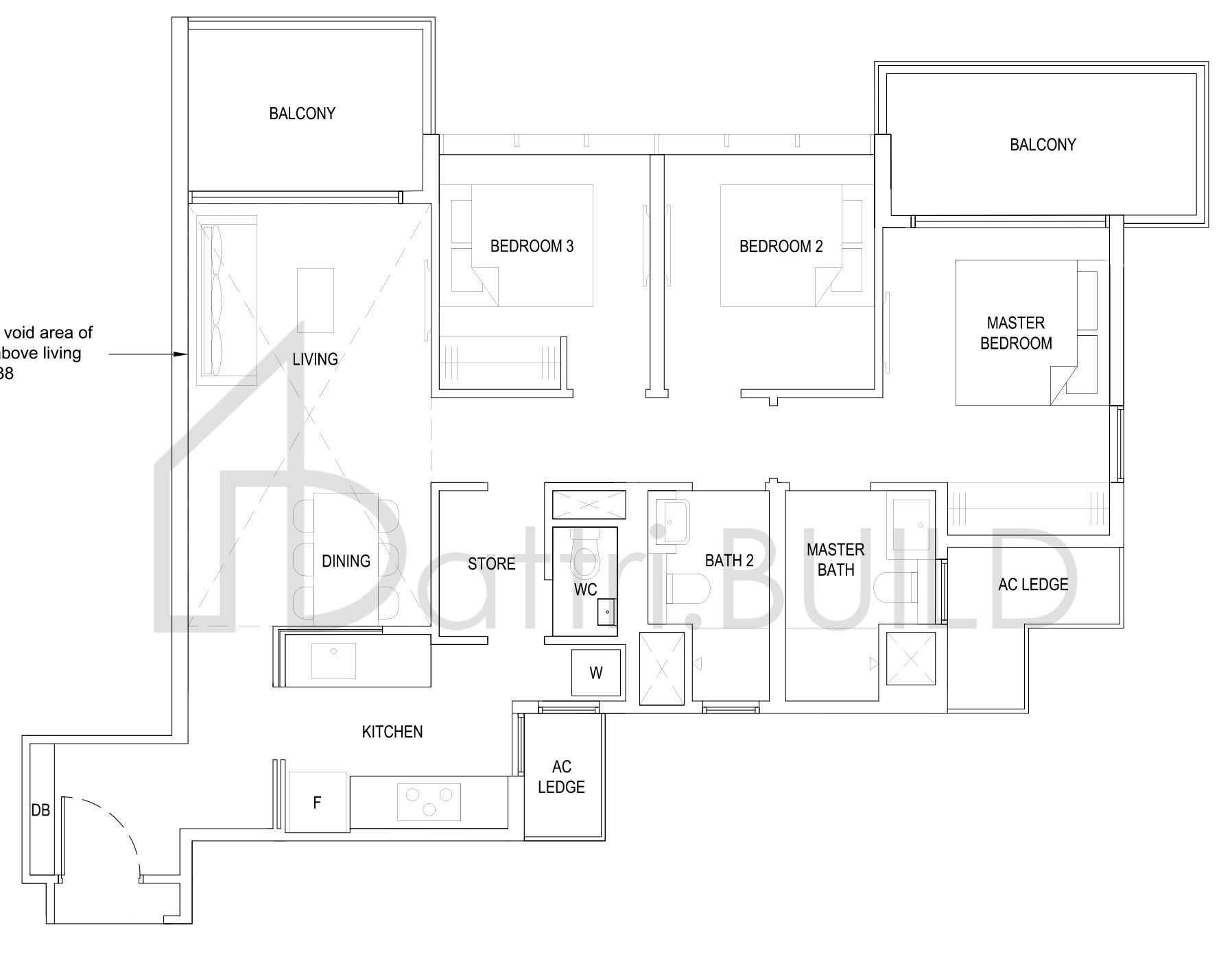 THE FLORENCE RESIDENCES 3D5a(PH) floorplan (watermarked)