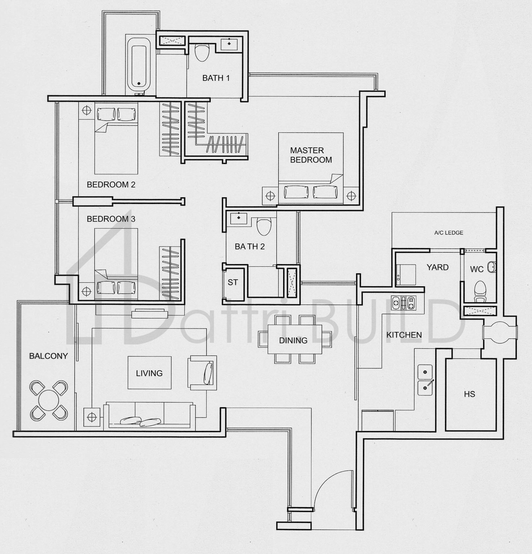 ONE AMBER C1 floorplan (watermarked)