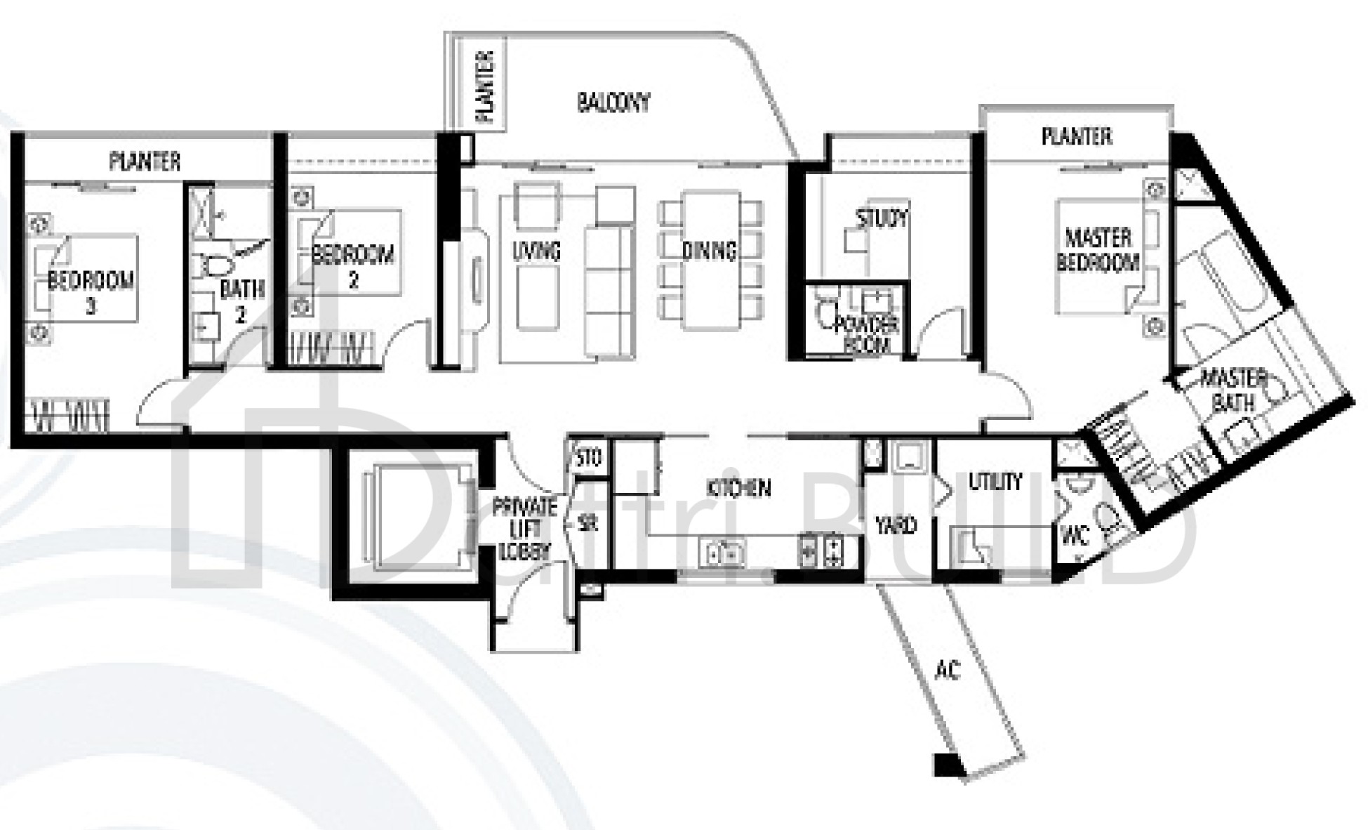 TRIBECA D1 floorplan (watermarked)