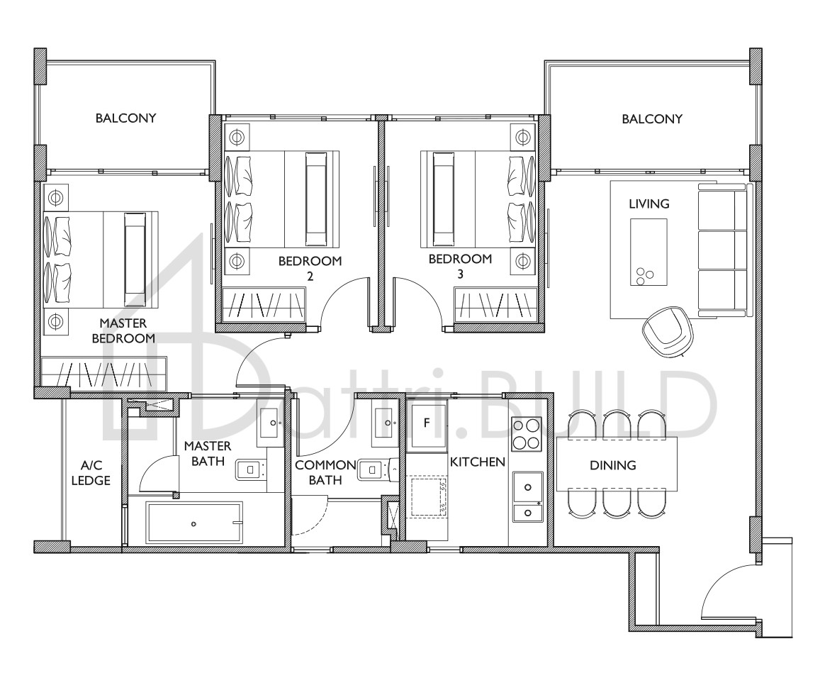 1919 TYPE C floorplan (watermarked)