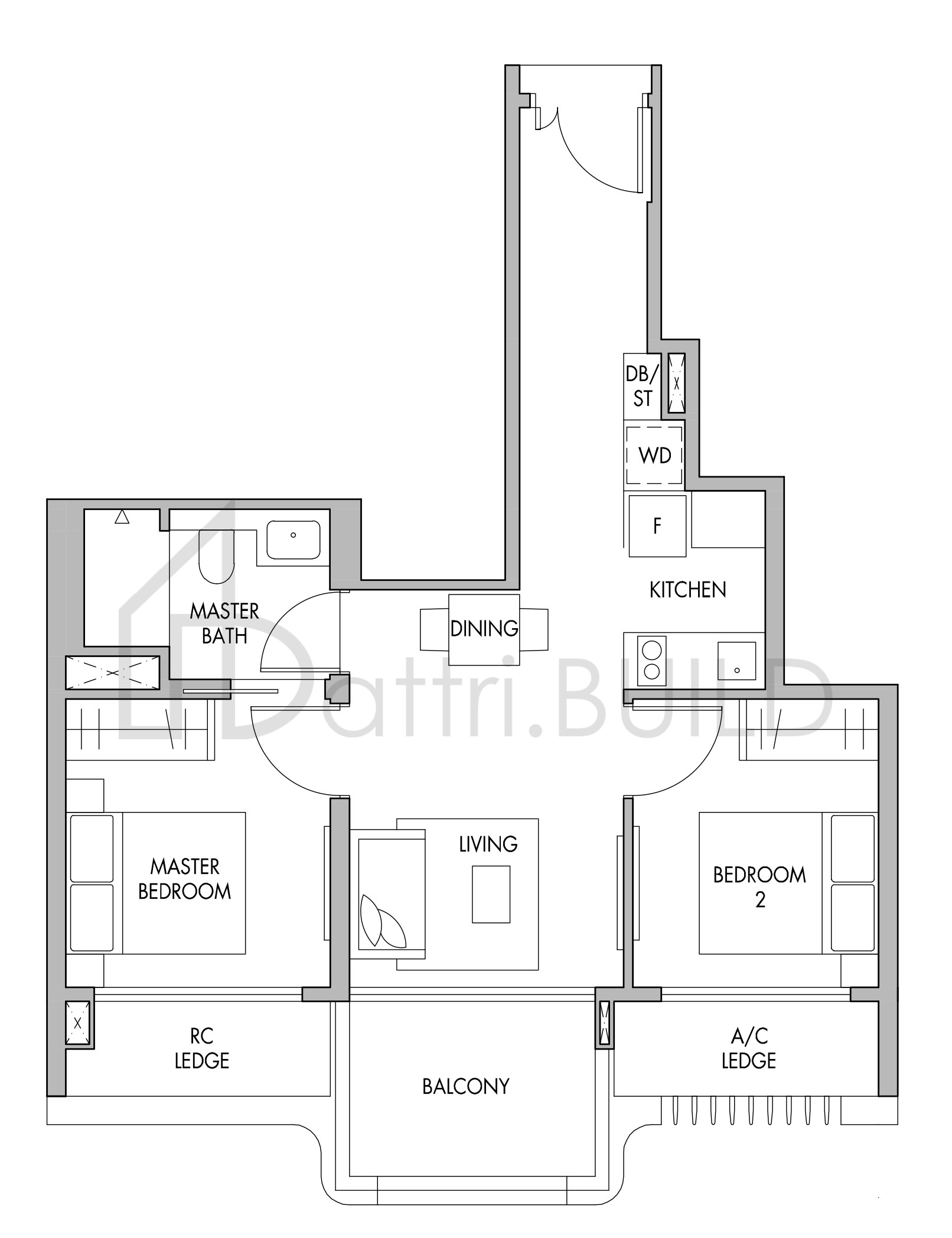 THE TRE VER B2 floorplan (watermarked)
