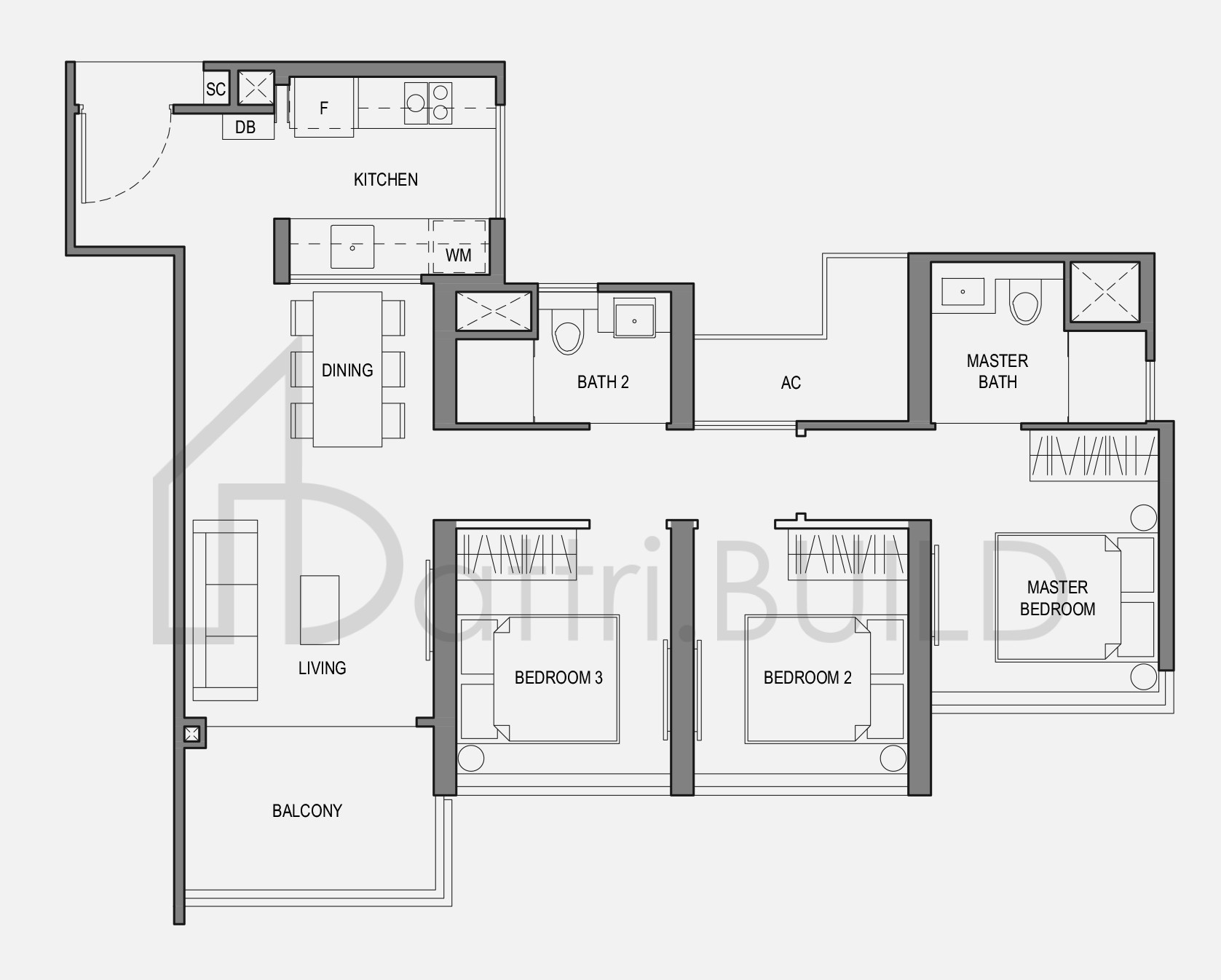PARC BOTANNIA 3BRC2a floorplan (watermarked)