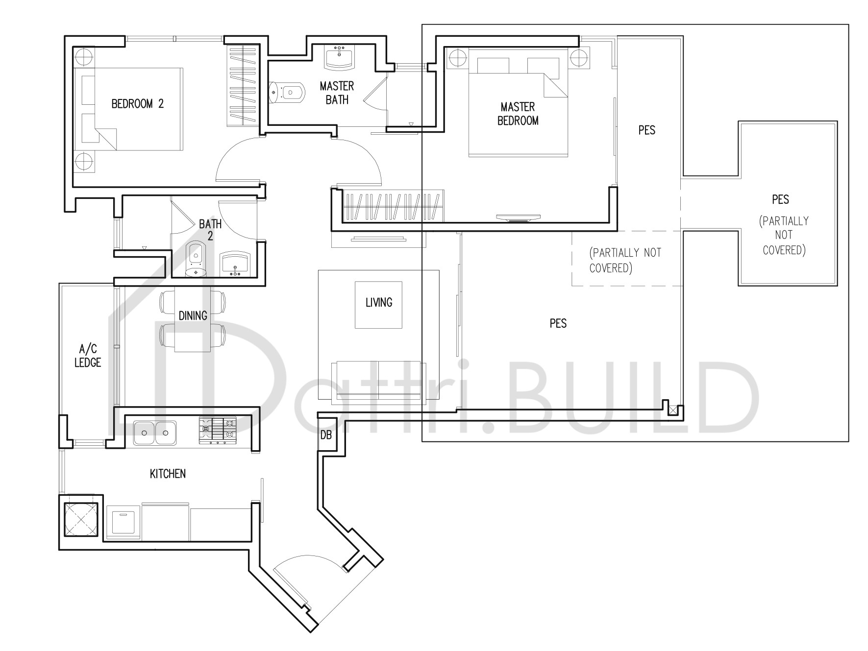 THE MILTONIA RESIDENCES B2-Ga floorplan (watermarked)