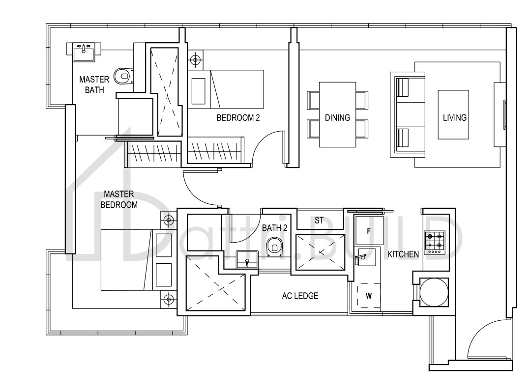 SKYLINE RESIDENCES B2 floorplan (watermarked)