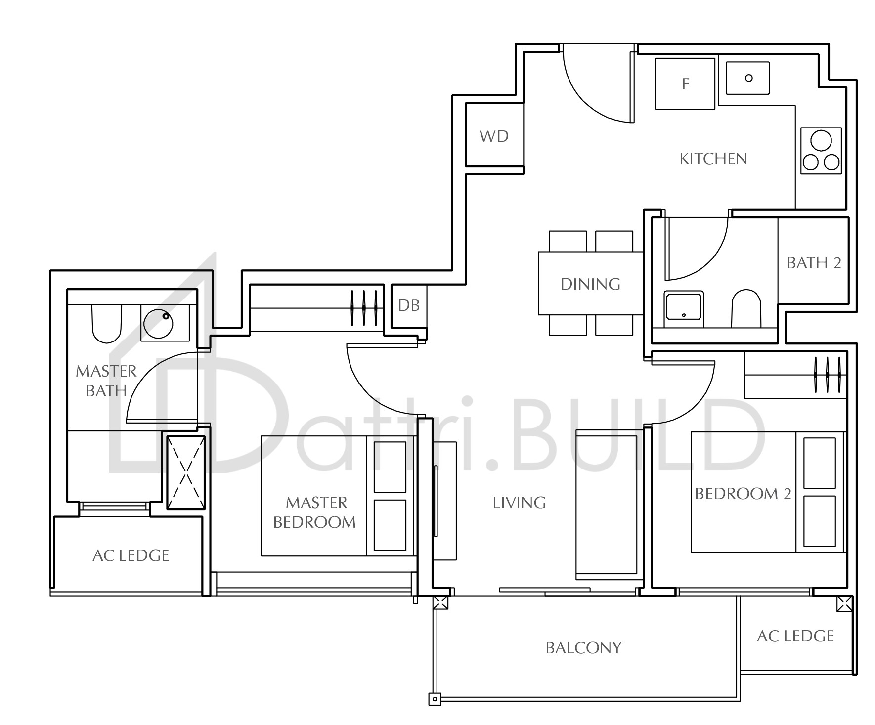JUI RESIDENCES B1 floorplan (watermarked)
