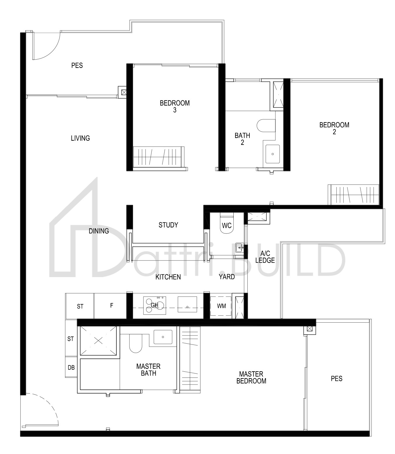 DAINTREE RESIDENCE C4-P floorplan (watermarked)