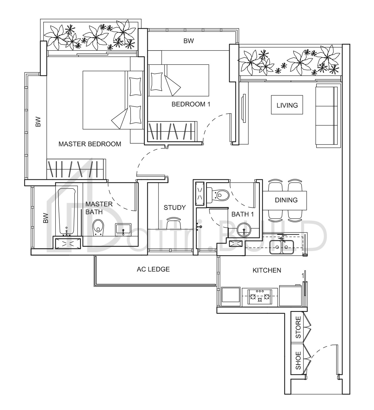LIVIA B1 floorplan (watermarked)