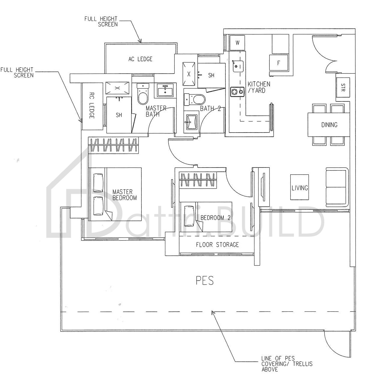H2O RESIDENCES B1(PES) floorplan (watermarked)