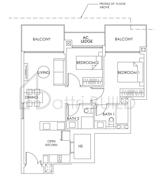 BEDOK RESIDENCES B4d (T1) floorplan (watermarked)