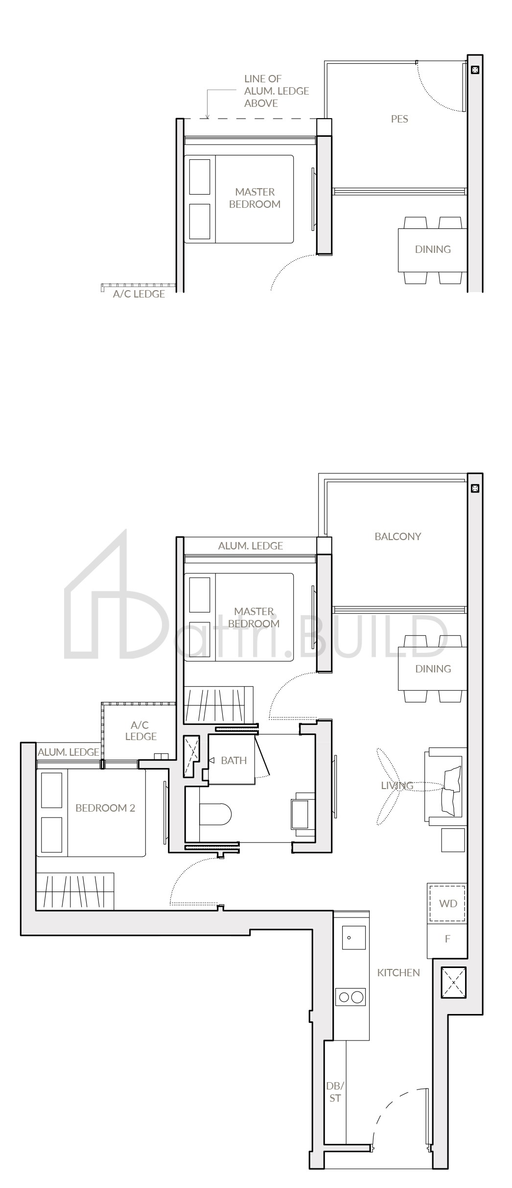 THE WOODLEIGH RESIDENCES A1a floorplan (watermarked)