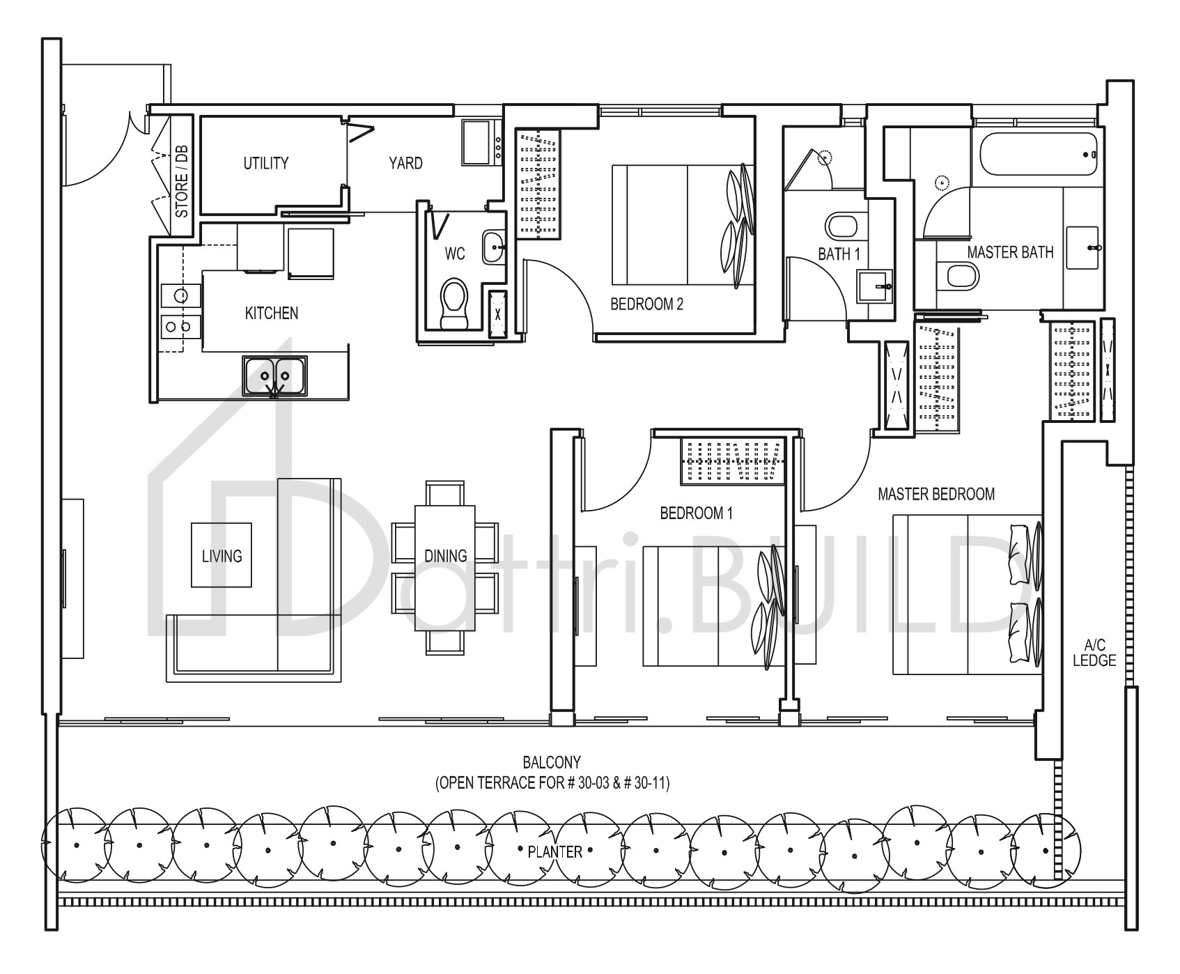 THE ARTE B2 floorplan (watermarked)
