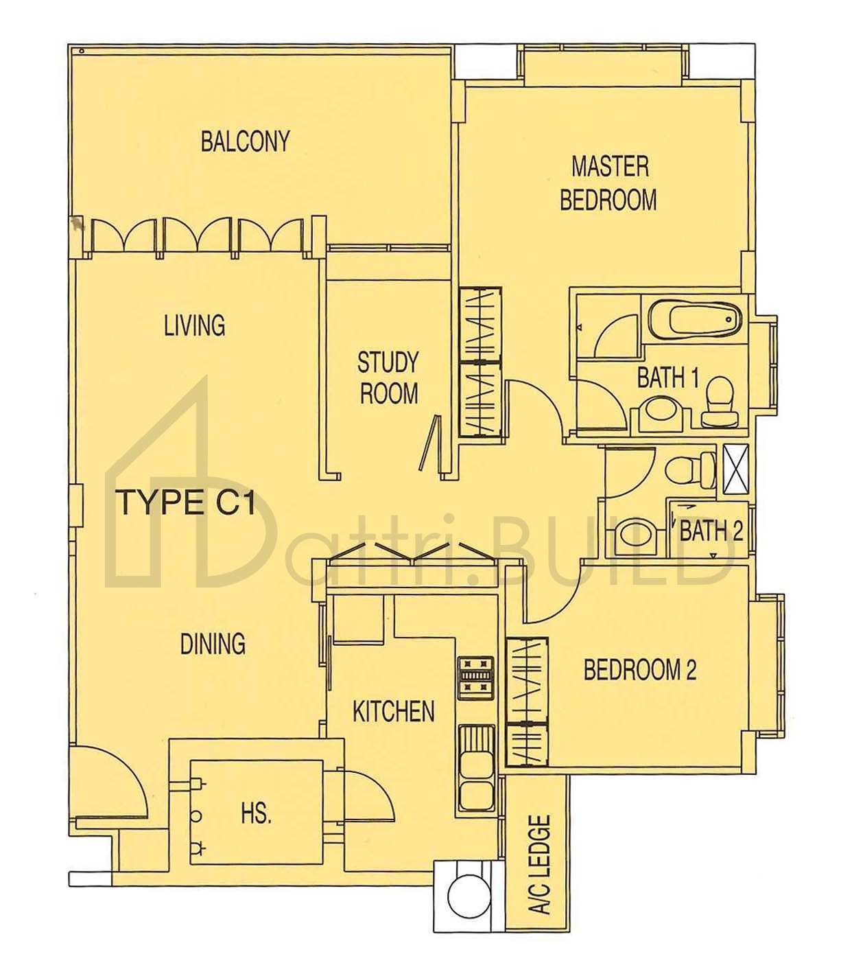 THE VINES C1 floorplan (watermarked)