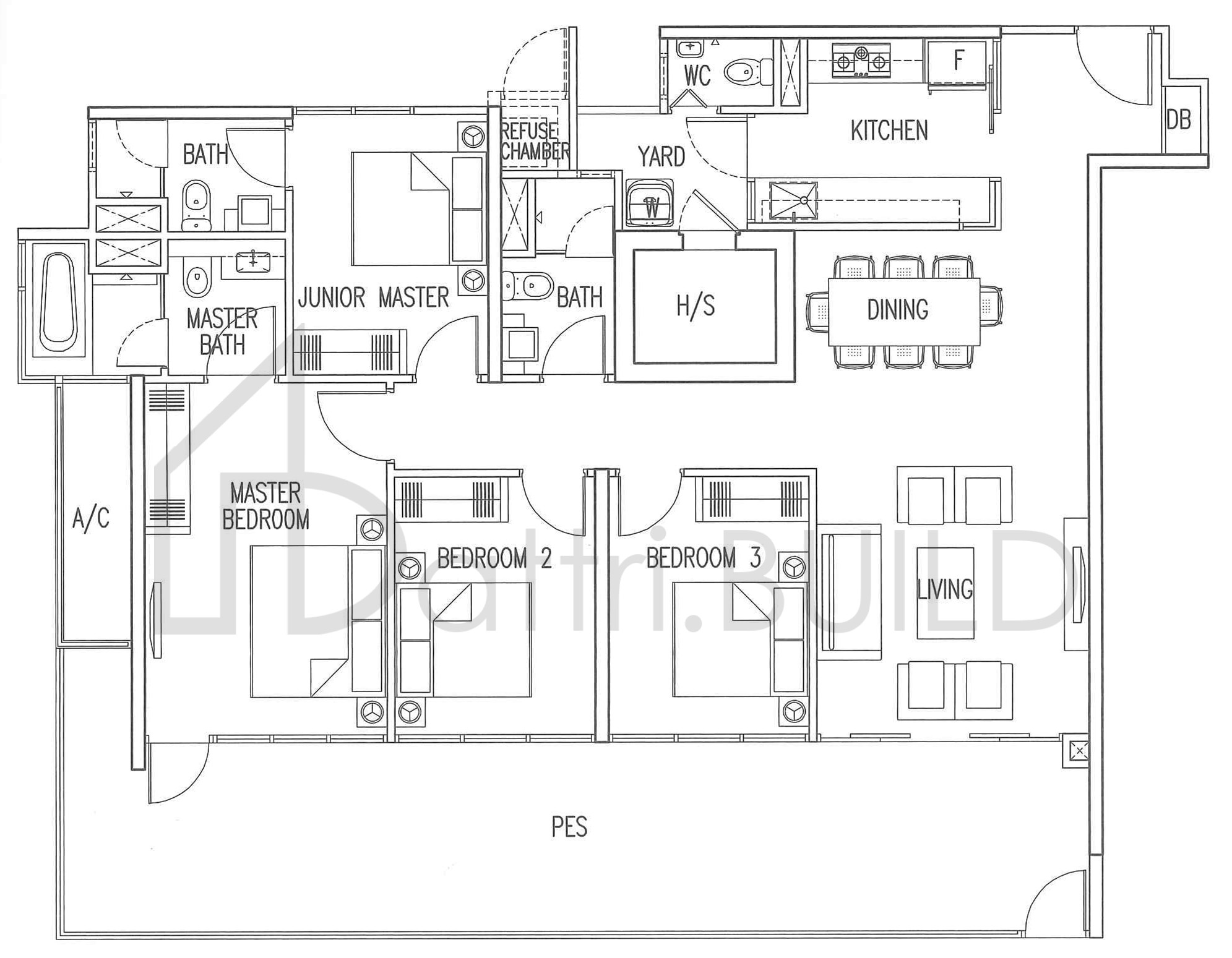 MY MANHATTAN D1-G floorplan (watermarked)