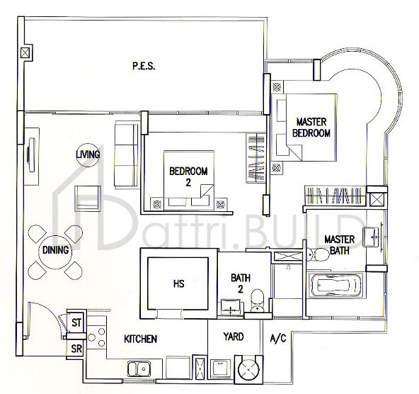 THE CALROSE A5P floorplan (watermarked)
