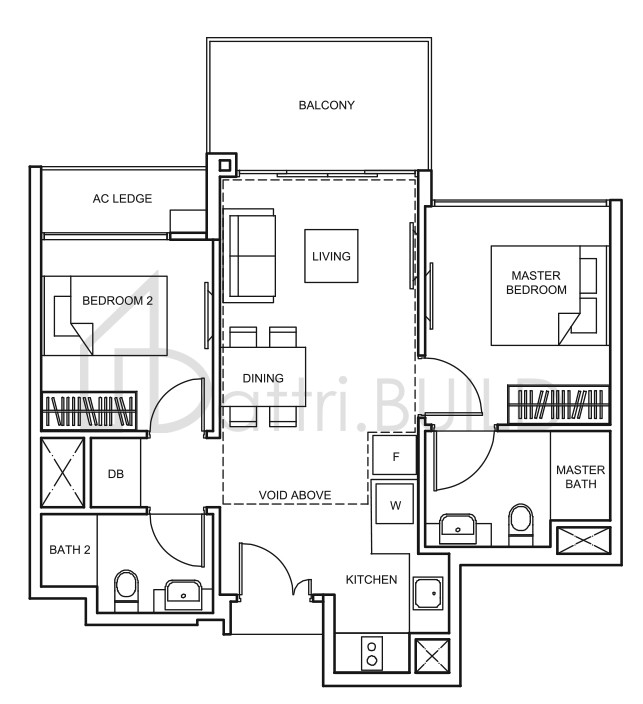 THE GLADES B2-L floorplan (watermarked)
